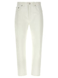 White Cotton High-Waisted Jean