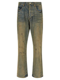 Bicolor Cotton Straight-Leg Jeans
