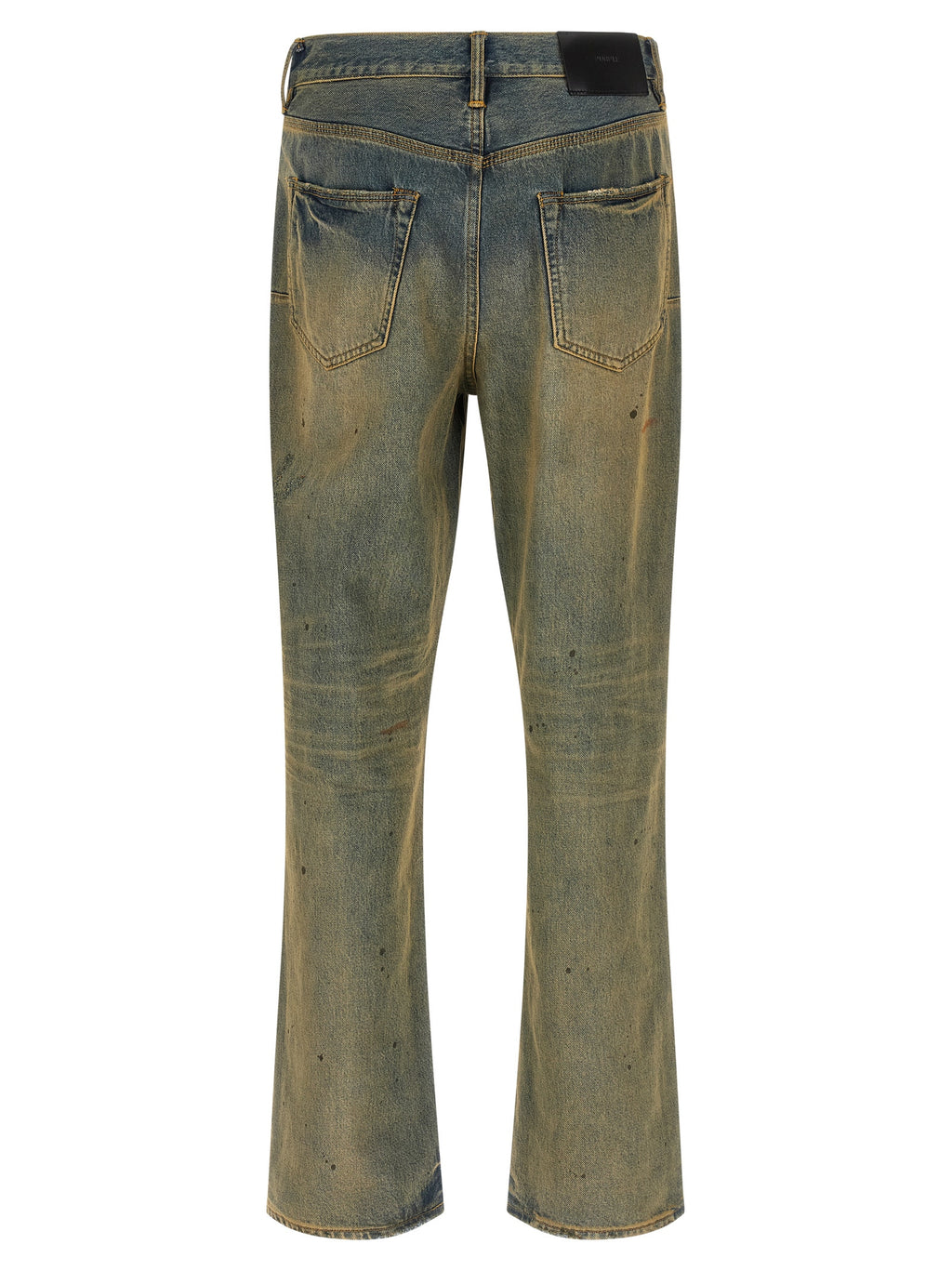 Bicolor Cotton Straight-Leg Jeans