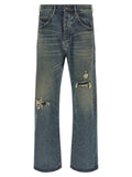 Blue Cotton Jeans Denim