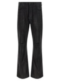 Black Cotton Flared Jeans