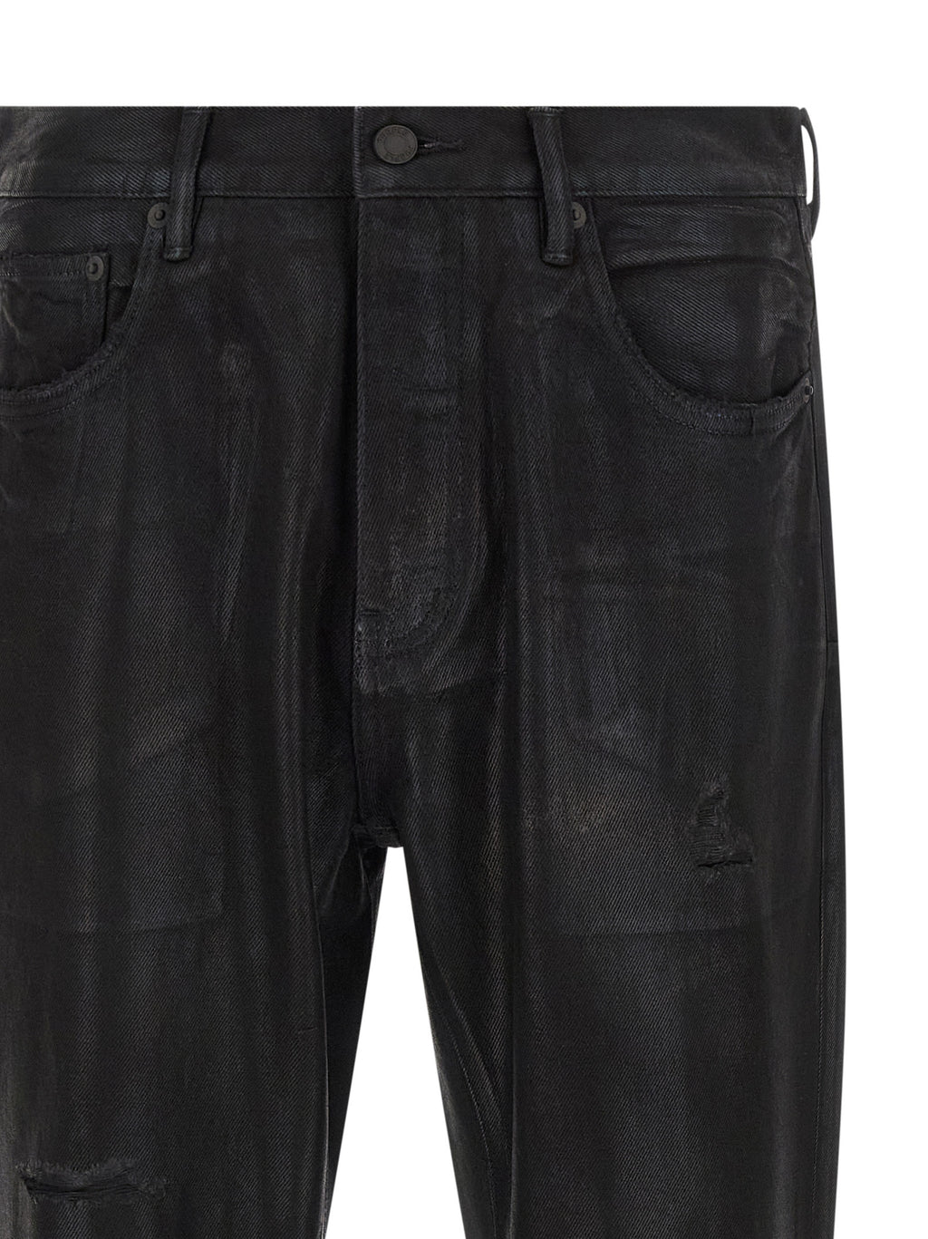 Black Cotton Flared Jeans
