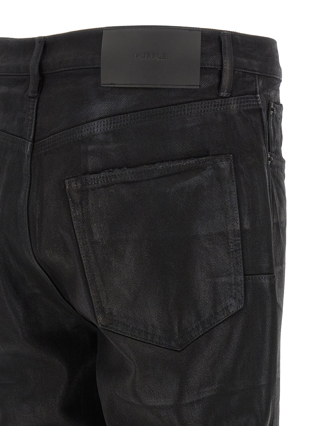 Black Cotton Flared Jeans
