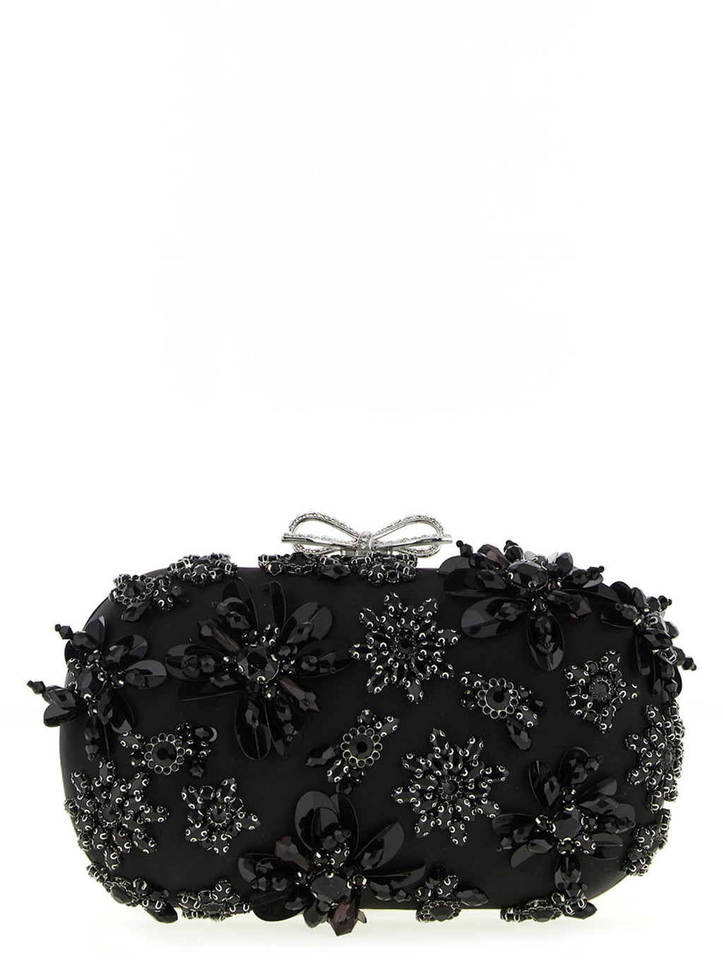 Black Polyester Clutch Bag
