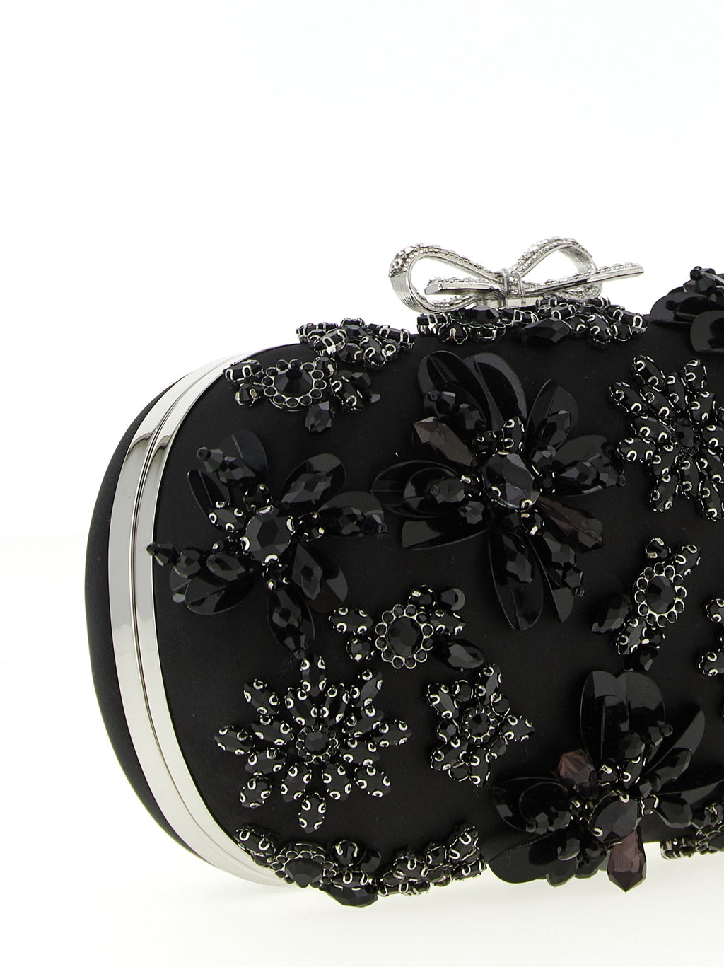 Black Polyester Clutch Bag