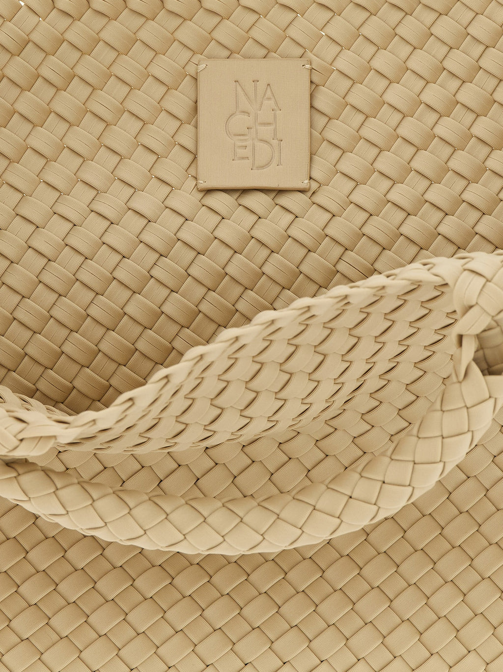 Beige Neoprene Tote Bag