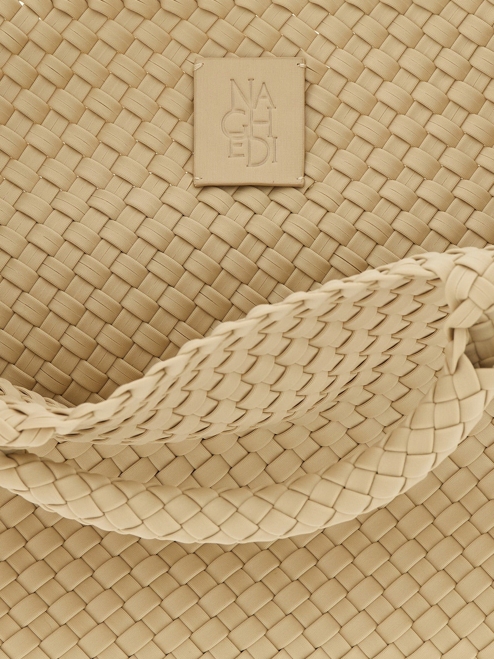 Beige Neoprene Tote Bag