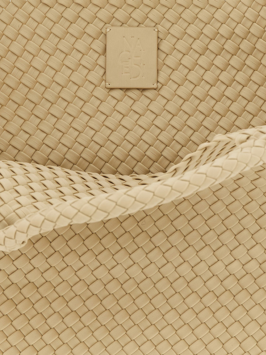 Beige Neoprene Tote Bag