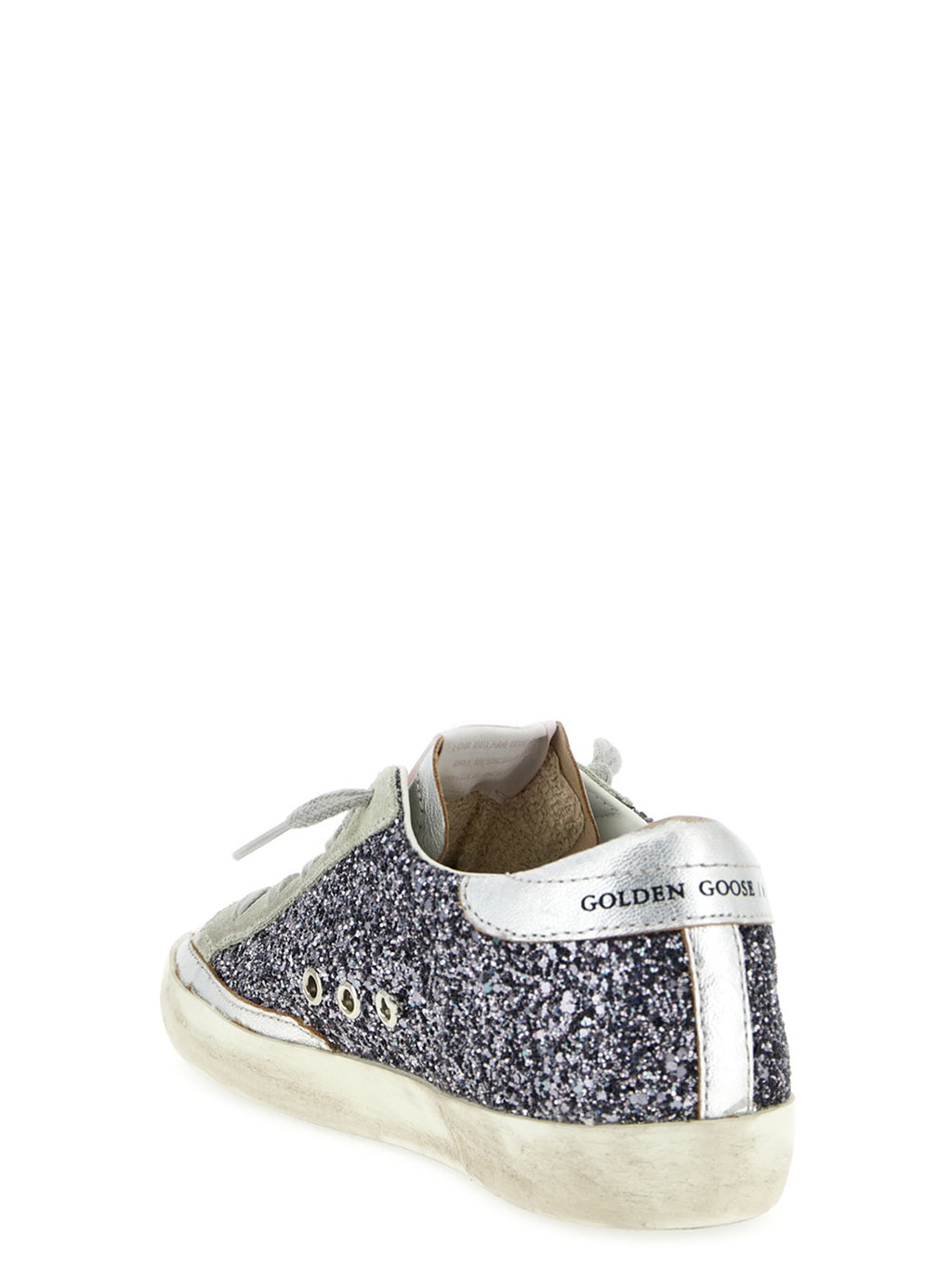 Silver Leather Low Top Sneakers