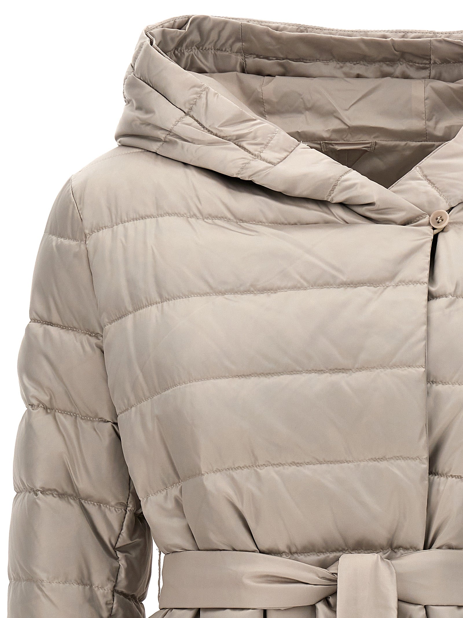 White Polyamide Full-Length Jacket