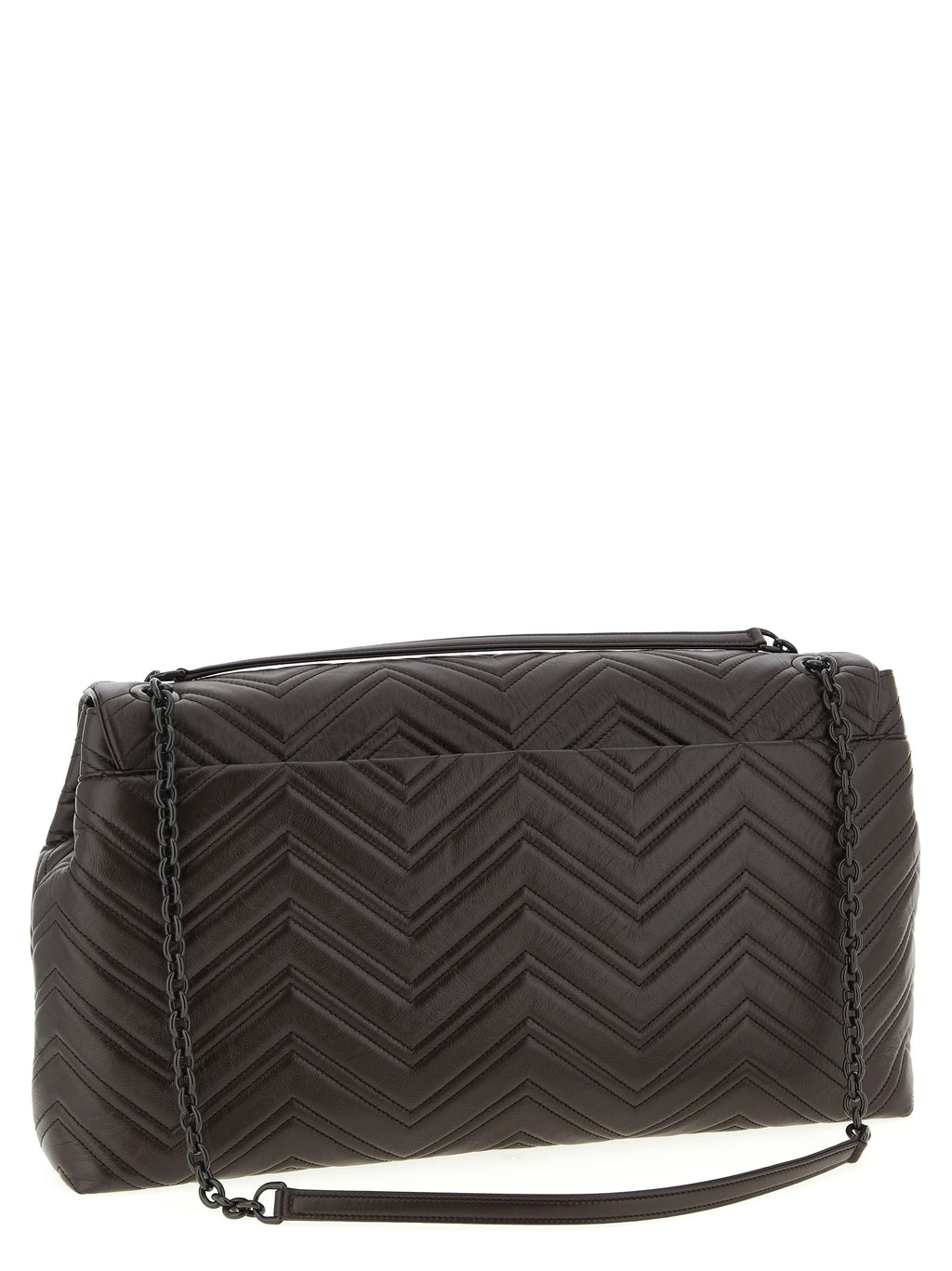 Brown Calfskin Shoulder Bag