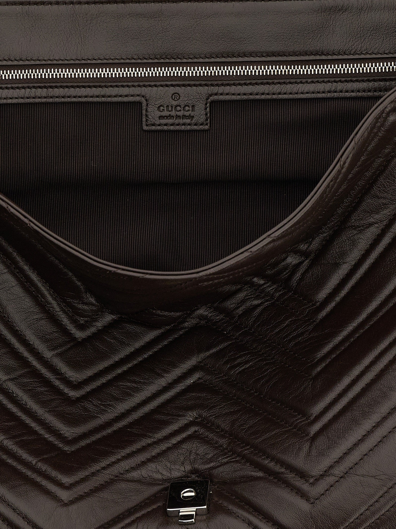 Brown Calfskin Shoulder Bag