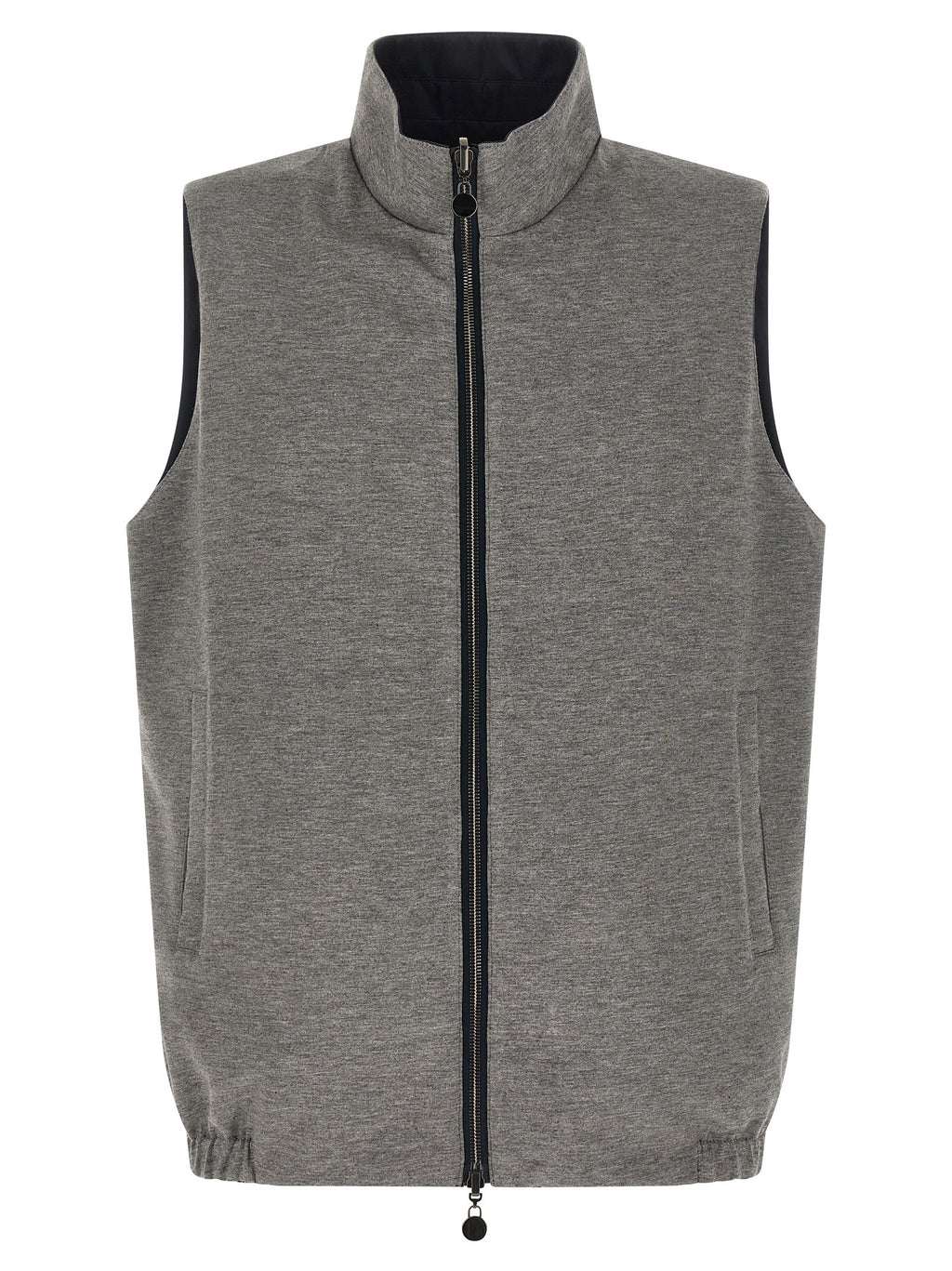 Blue Cotton Sleeveless Jacket