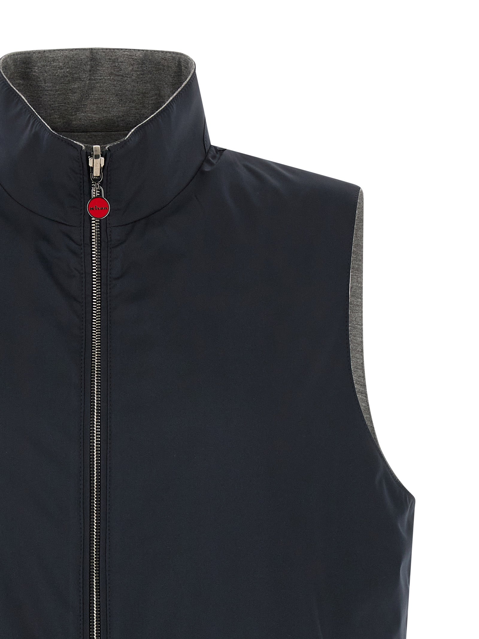 Blue Cotton Sleeveless Jacket