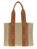 Brown Linen Tote Bag
