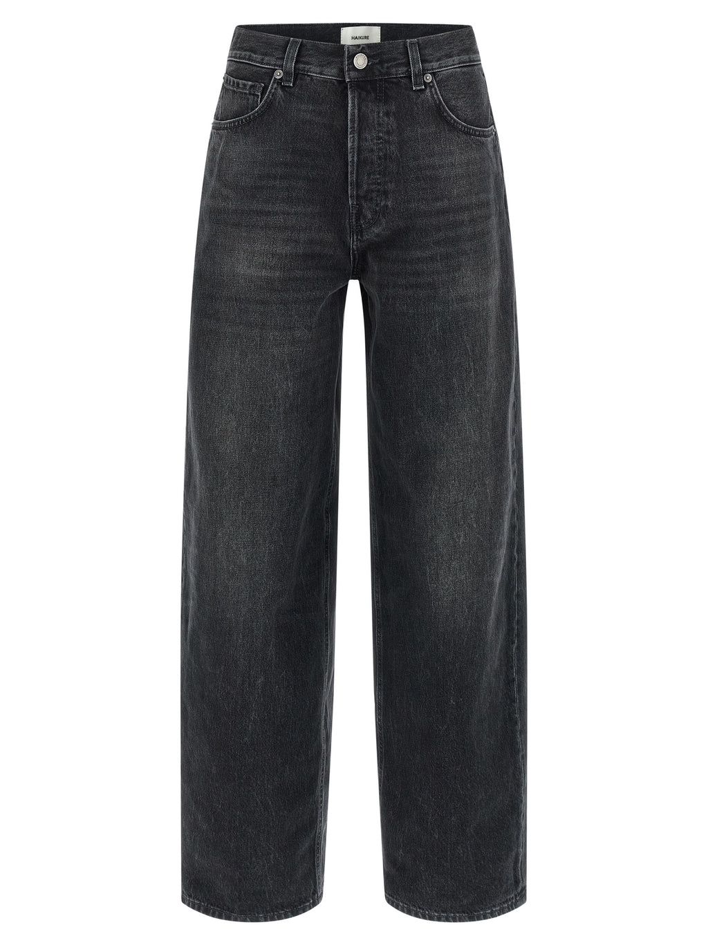 Black Cotton High-Waisted Jean