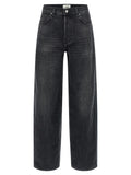 Black Cotton High-Waisted Jean