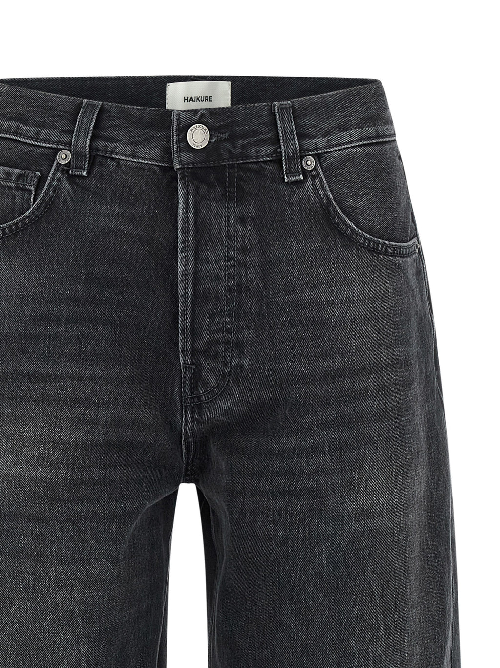 Black Cotton High-Waisted Jean