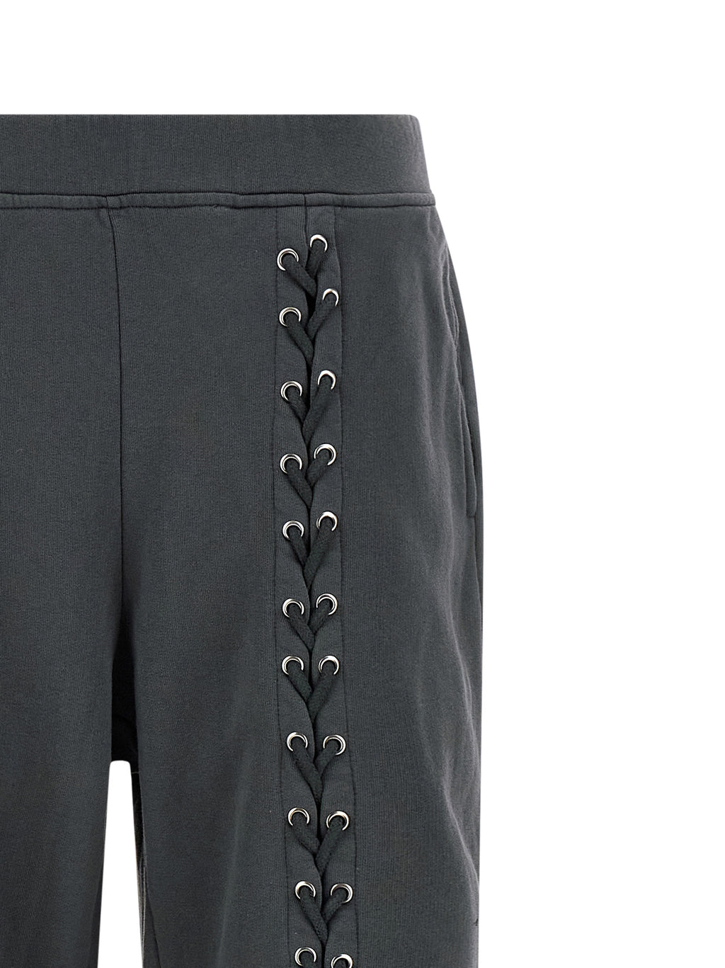 Gray Cotton Casual Pants