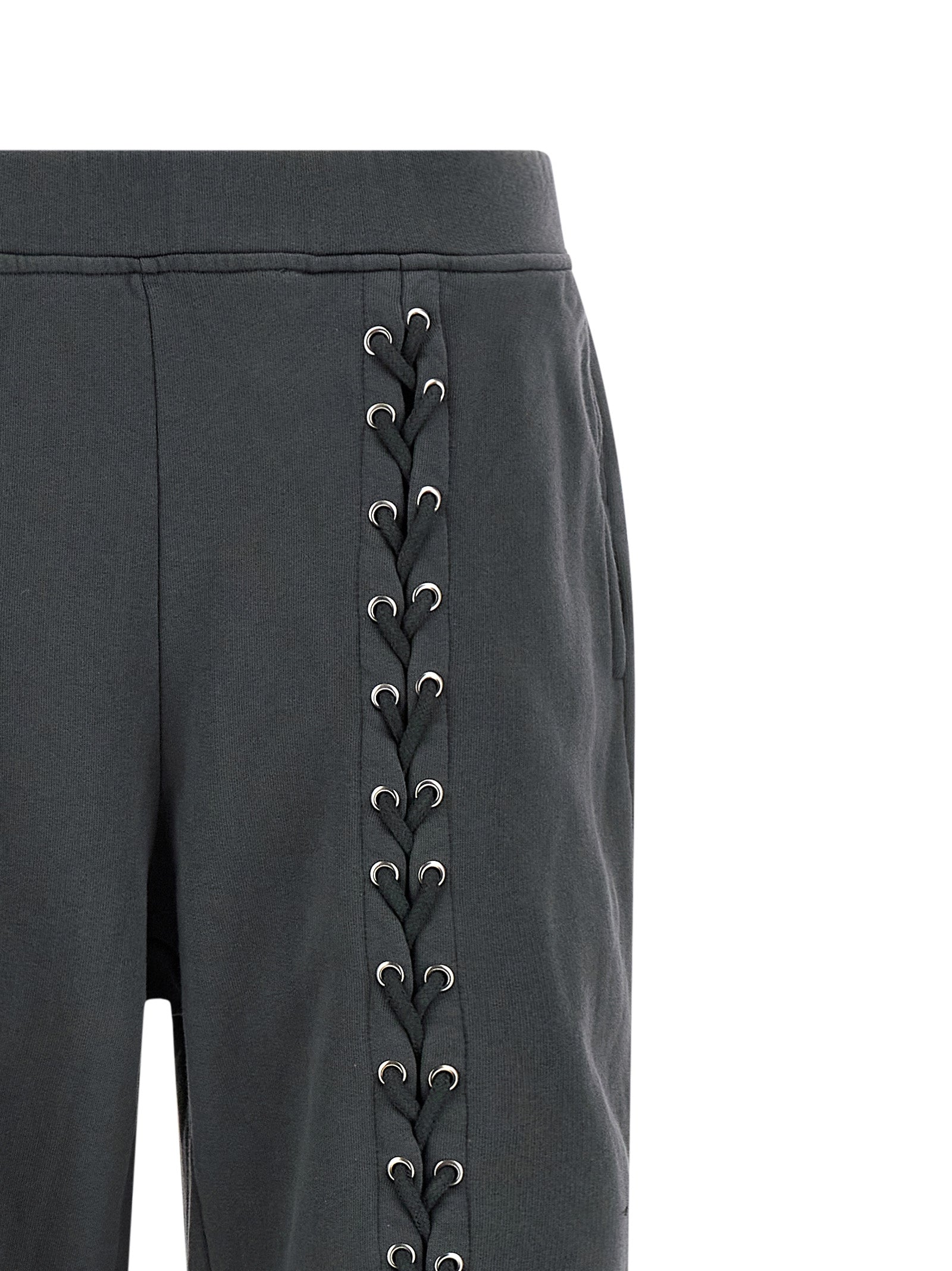 Gray Cotton Casual Pants
