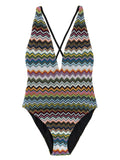 Multicolor Viscose One-Piece Swimsuit