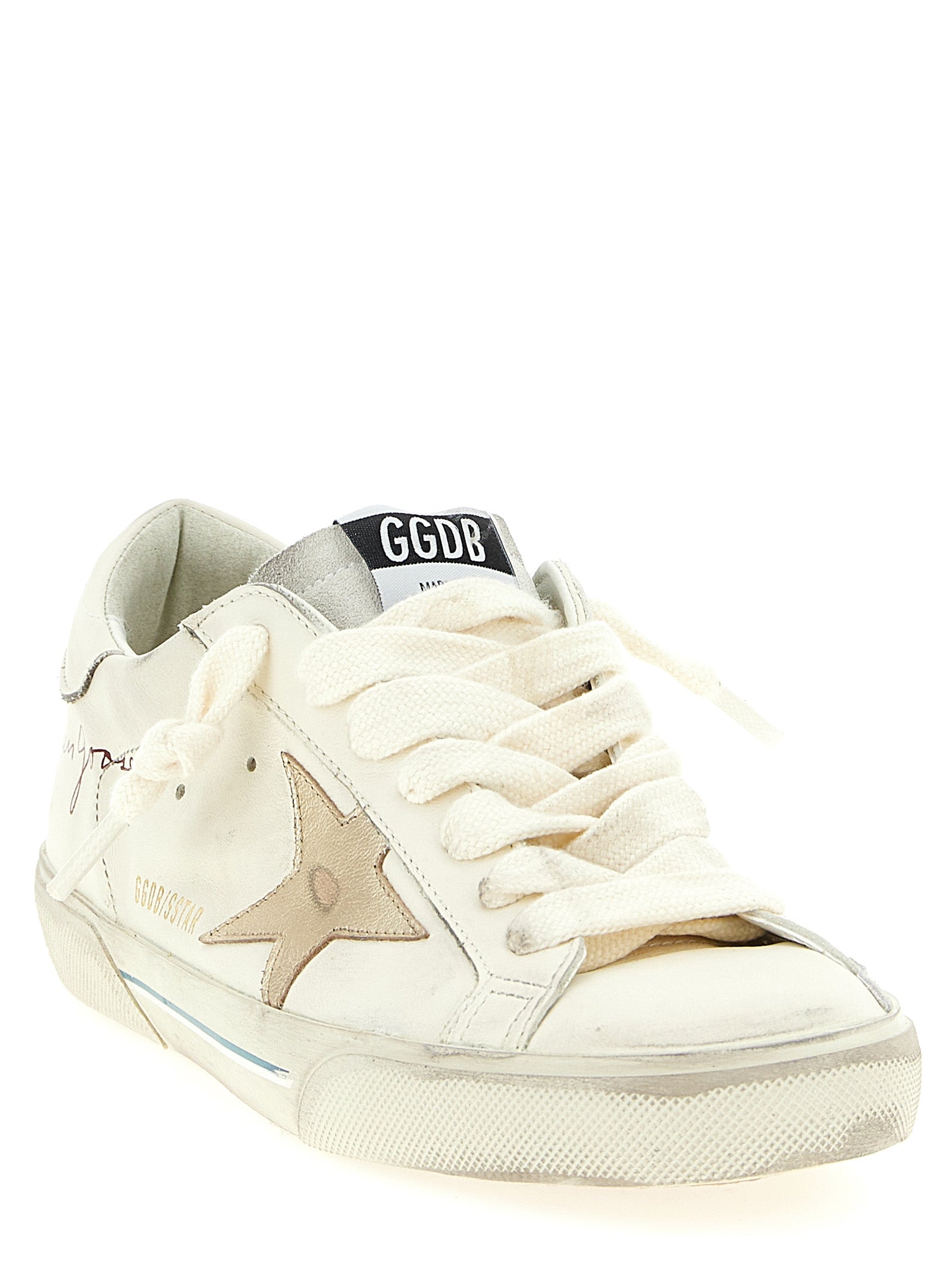 Golden Goose White Cowhide Low Top Sneakers