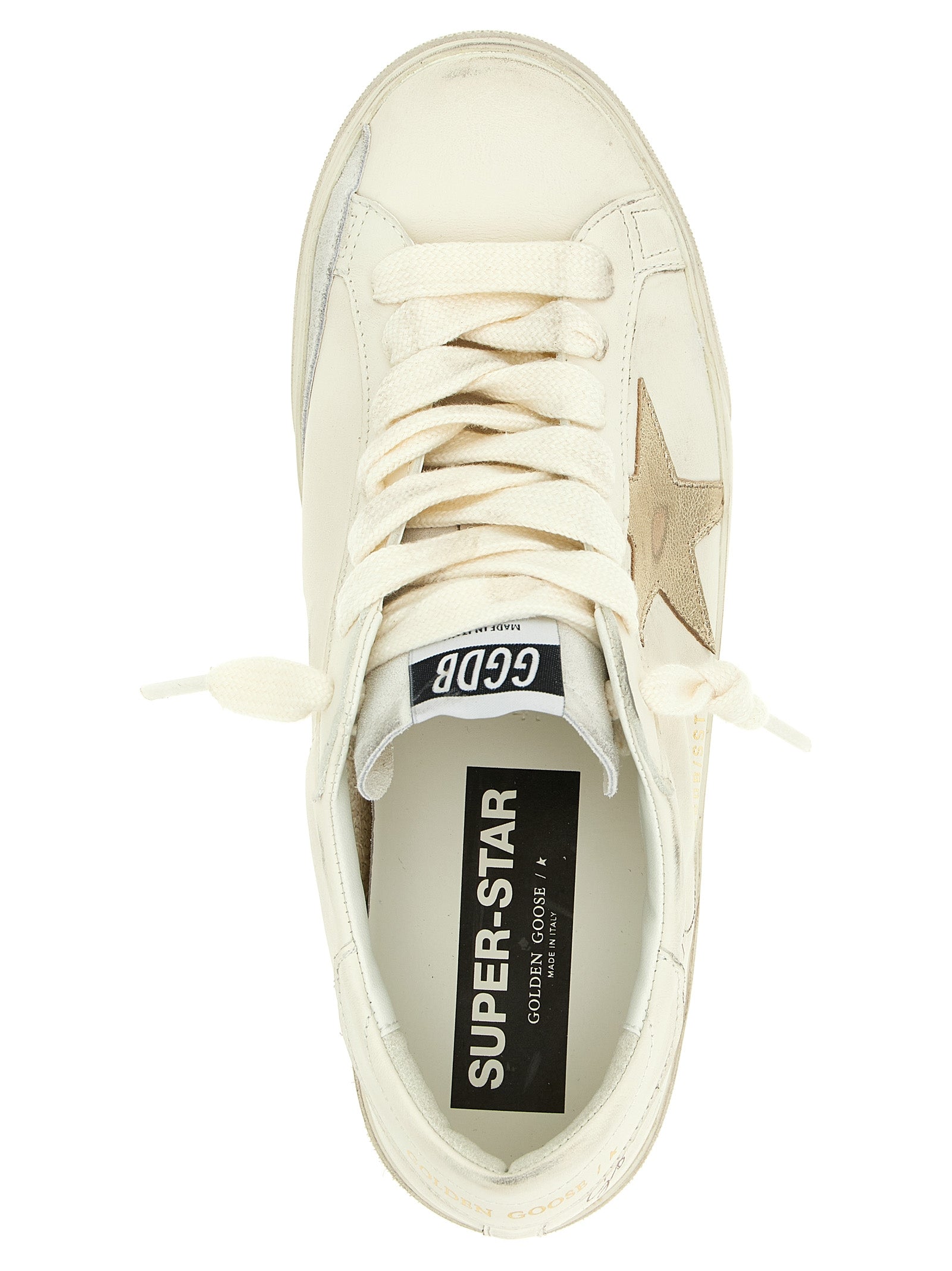 Golden Goose White Cowhide Low Top Sneakers