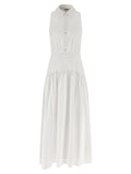 White Cotton Midi Dress