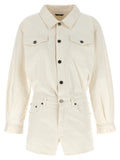 White Cotton Rompers