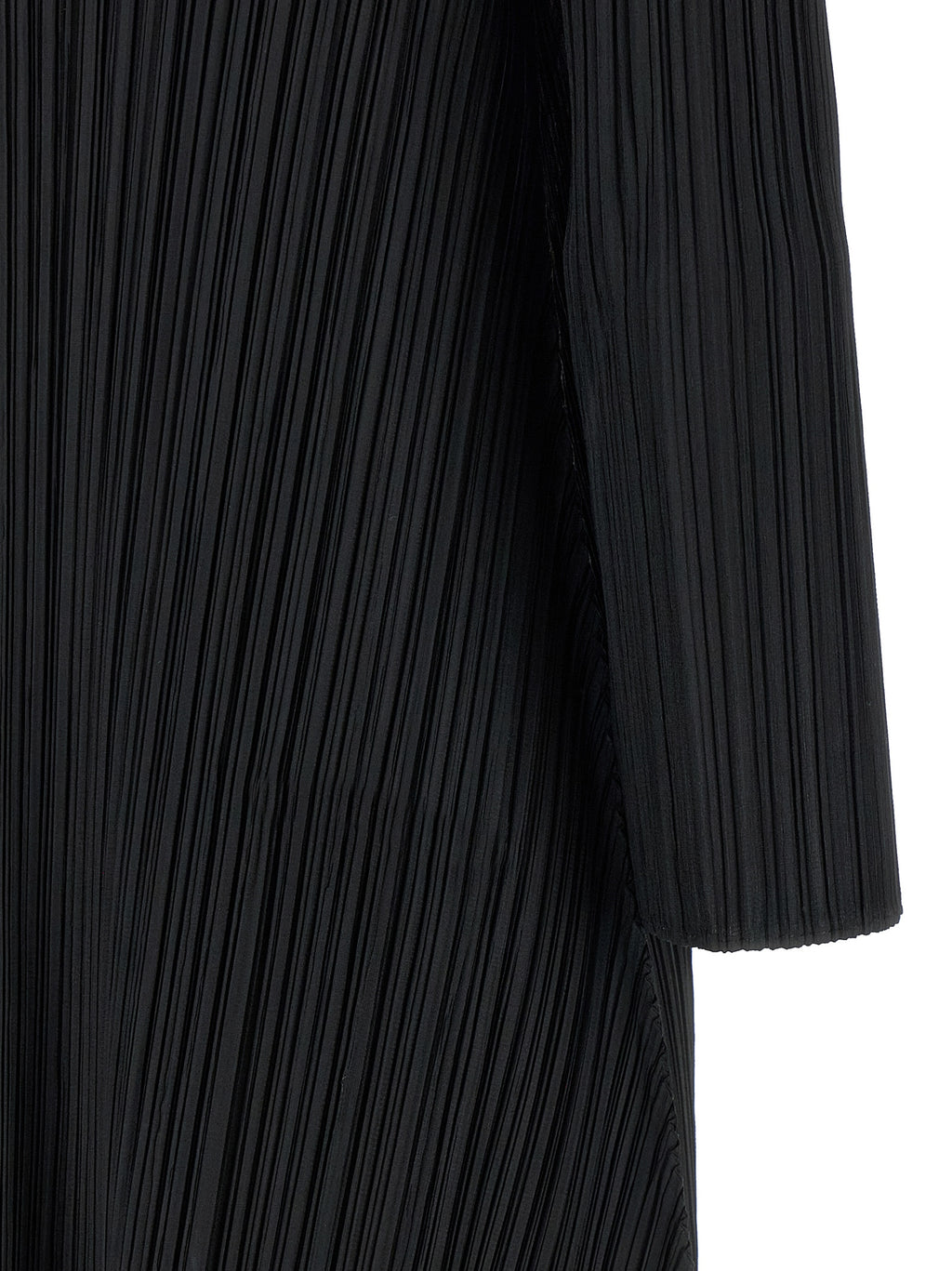 Black Polyester Midi Dress