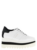 White Polyethylene Wedge Sandals