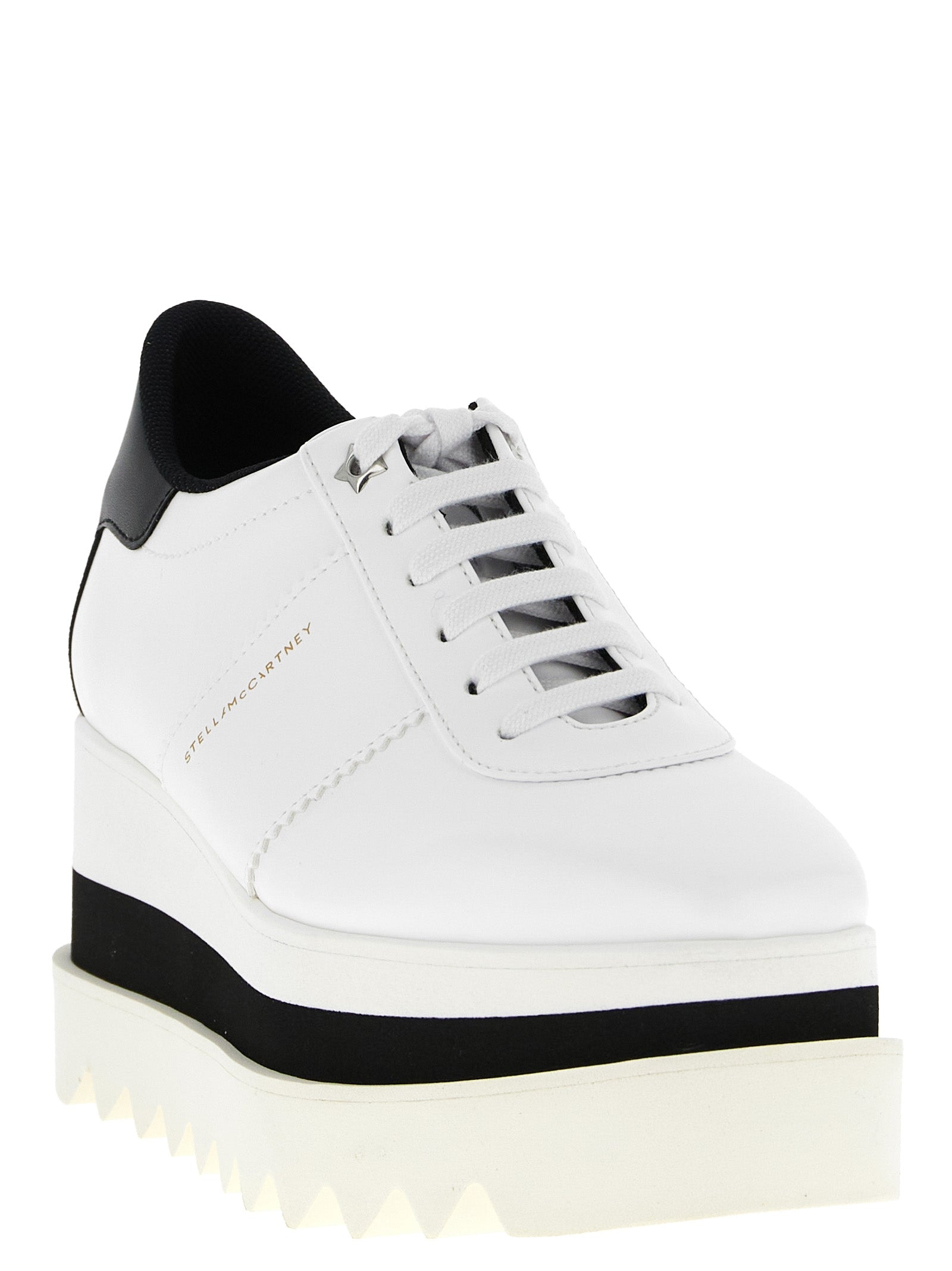 White Polyethylene Wedge Sandals