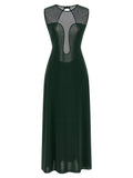Bicolor Polyamide Long Dress