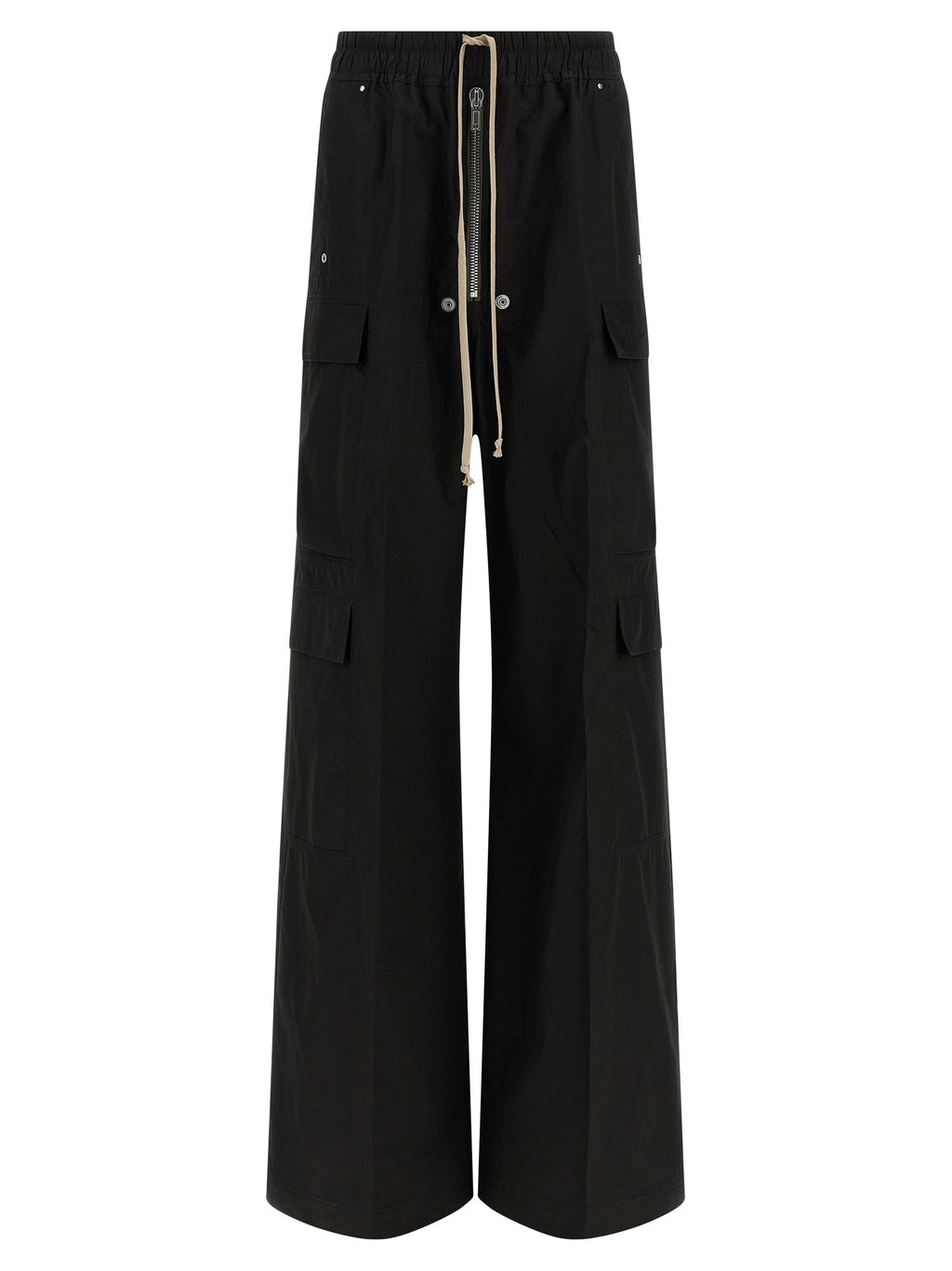 Black Cotton Cargo Pants