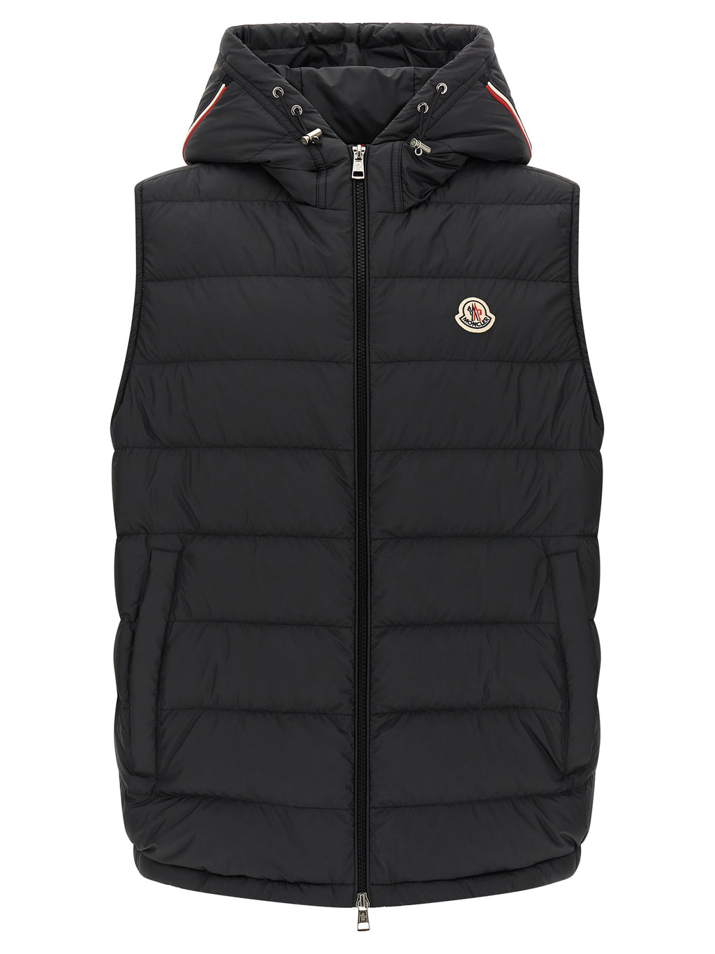 Black Polyester Sleeveless Jacket