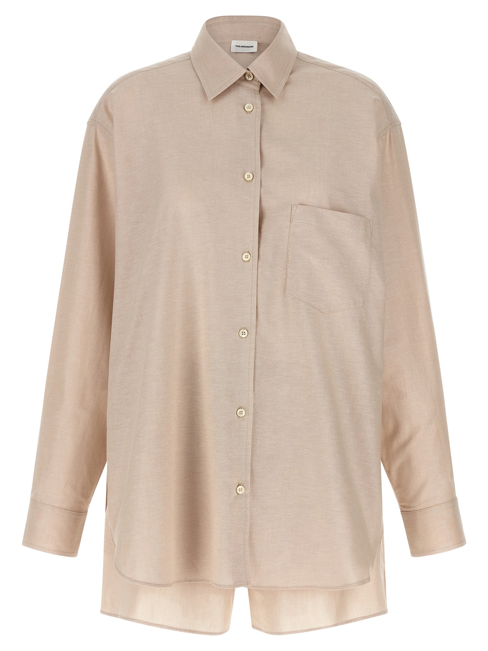 Beige Cotton Dress Shirt