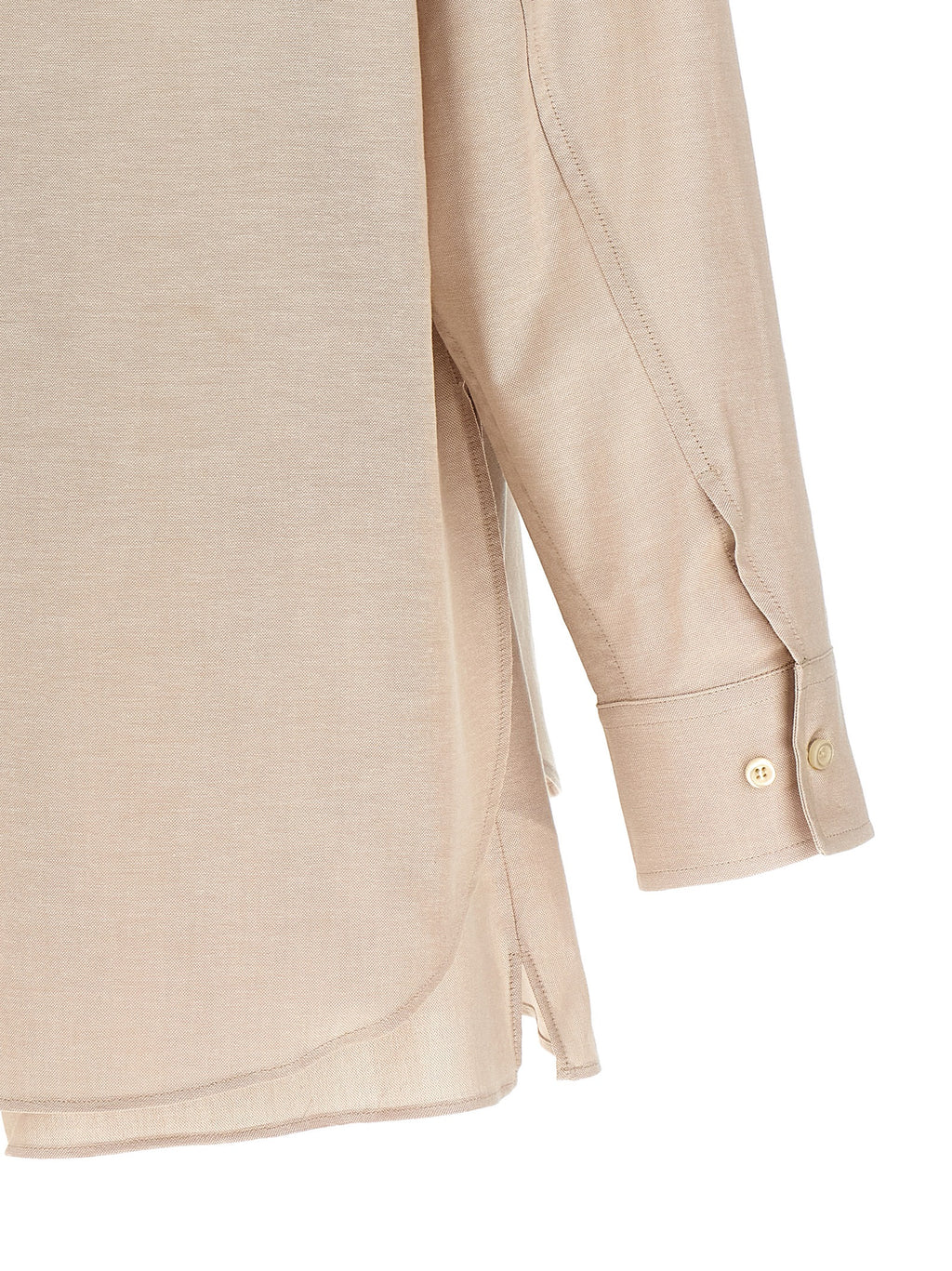 Beige Cotton Dress Shirt