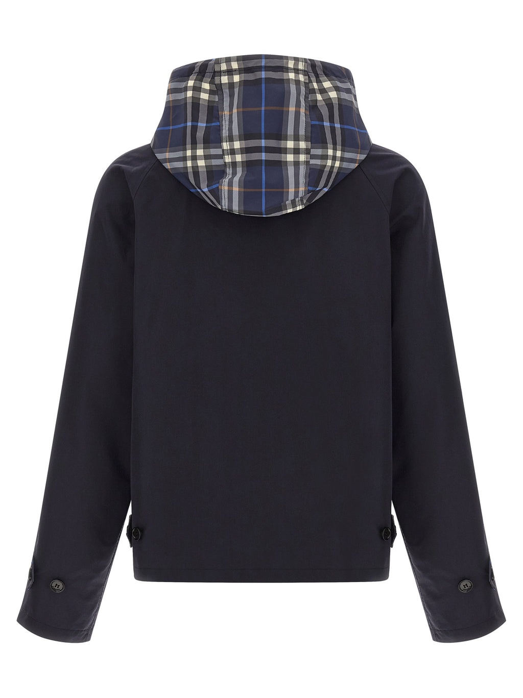 Blue Cotton Full-Length Jacket