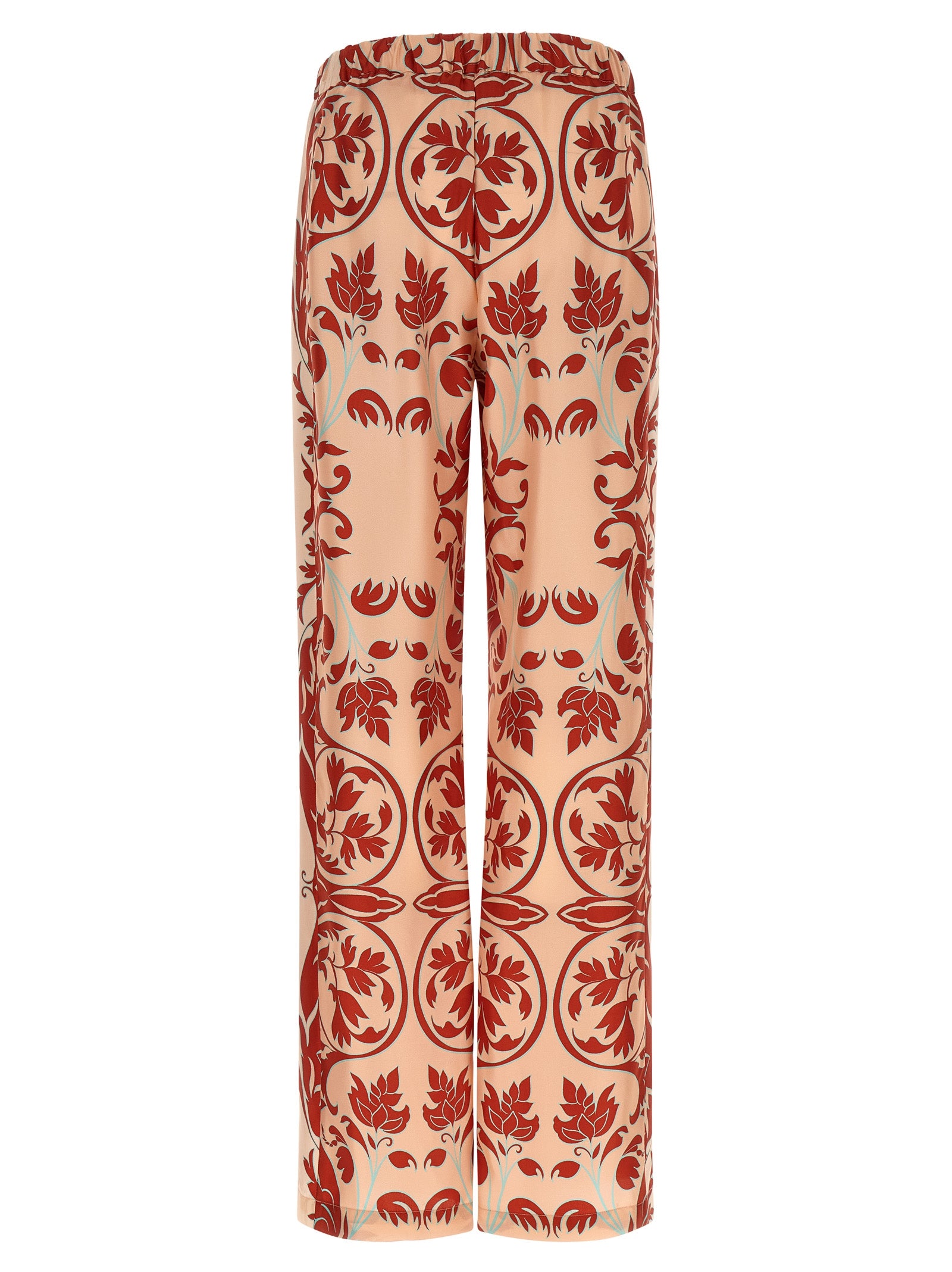 Multicolor Silk Casual Pants