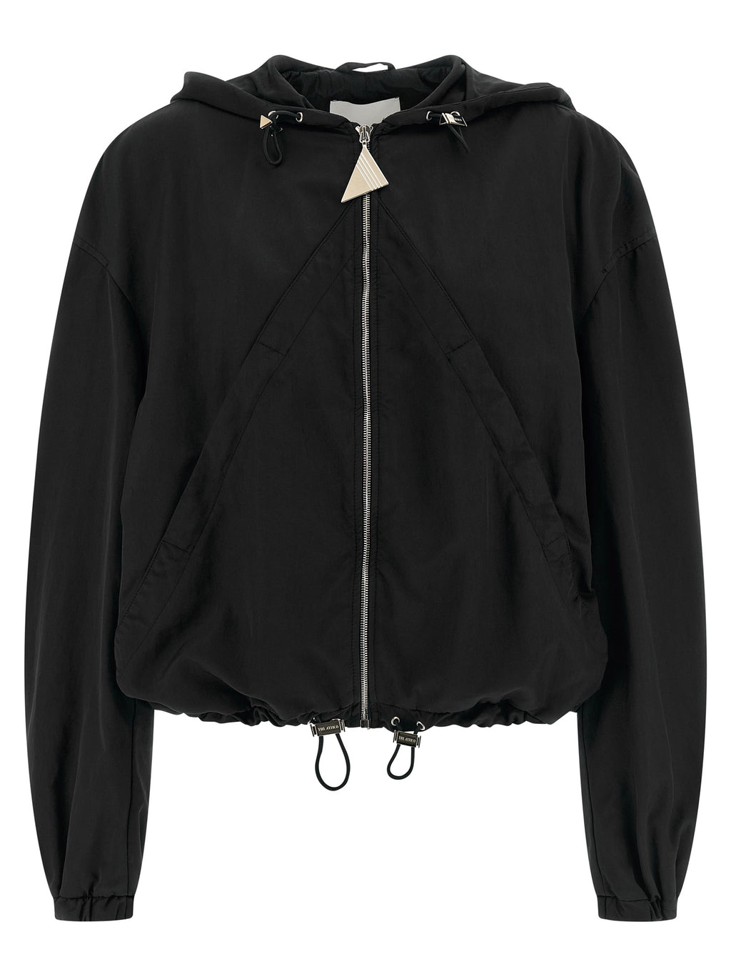 Black Polyester Bomber