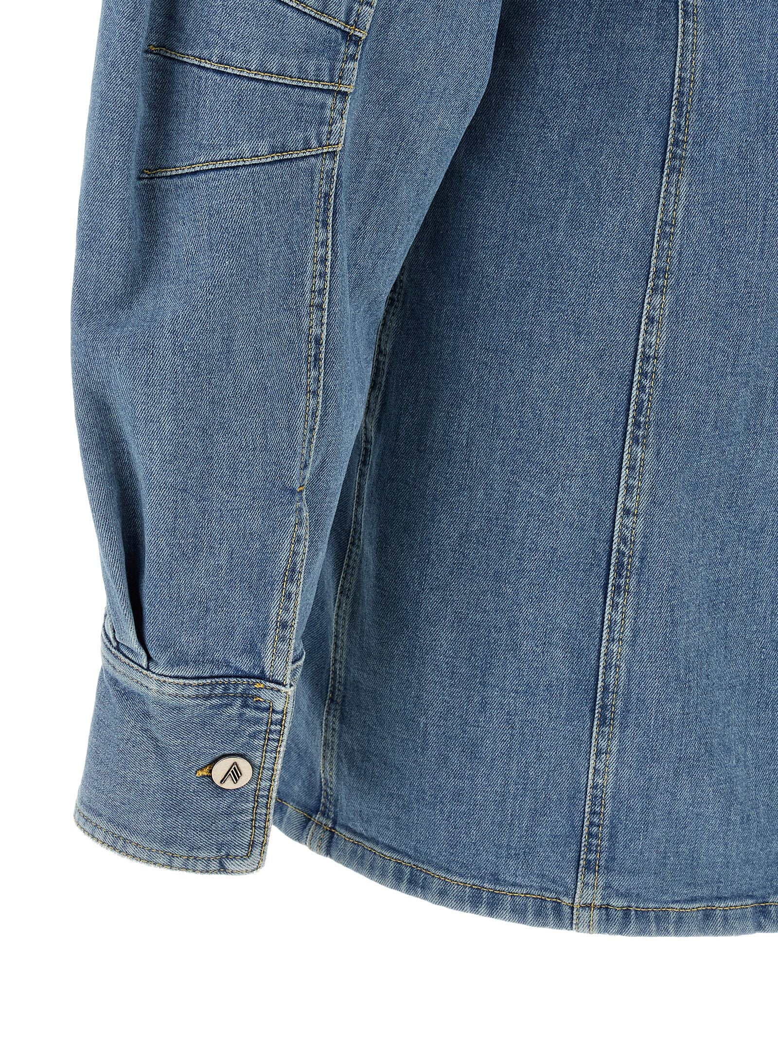 Blue Cotton Short Dress