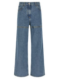Blue Cotton Jeans Denim