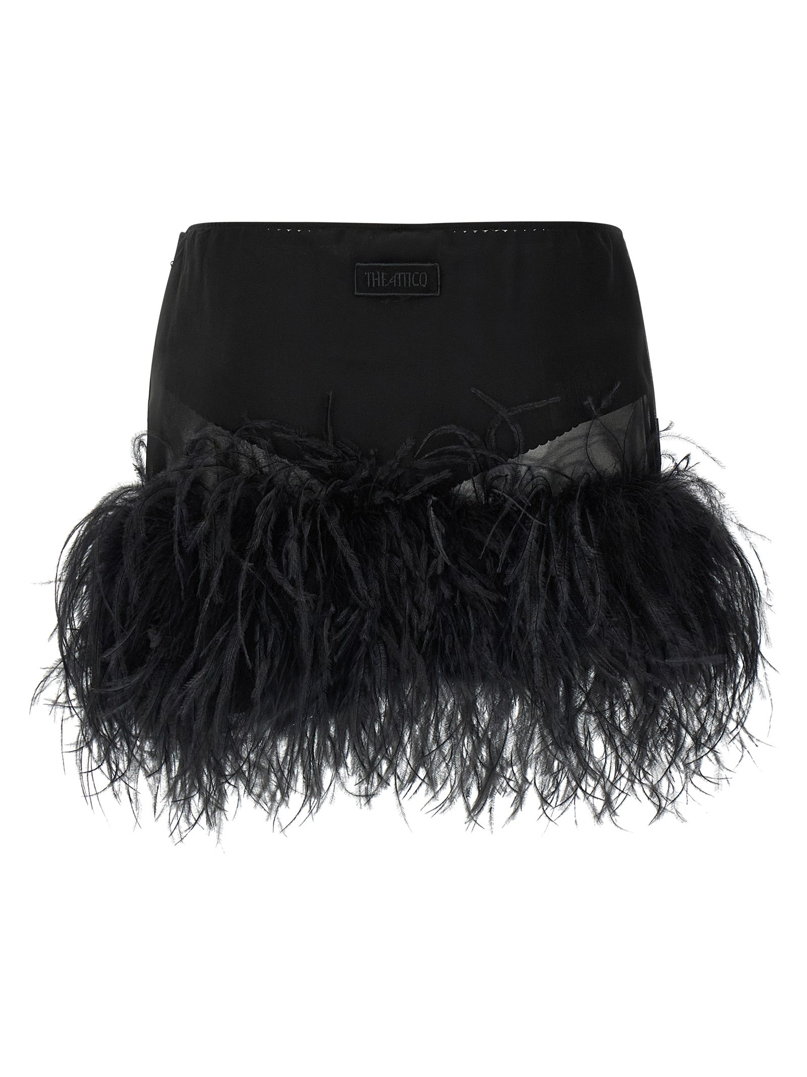 Black Polyester Long Skirt