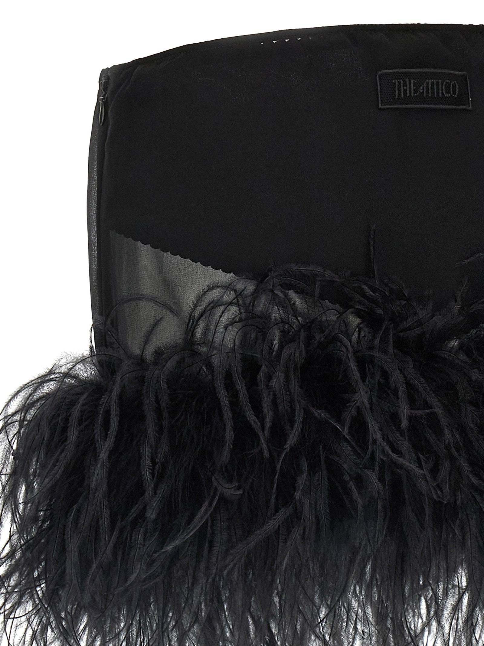Black Polyester Long Skirt
