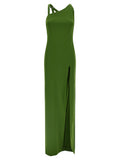 Bicolor Viscose Long Dress