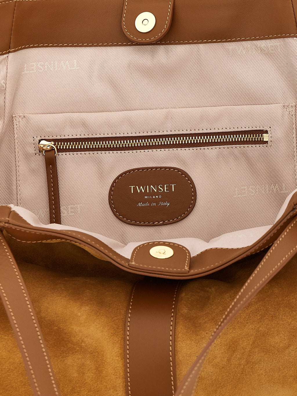 Brown Polyethylene Tote Bag