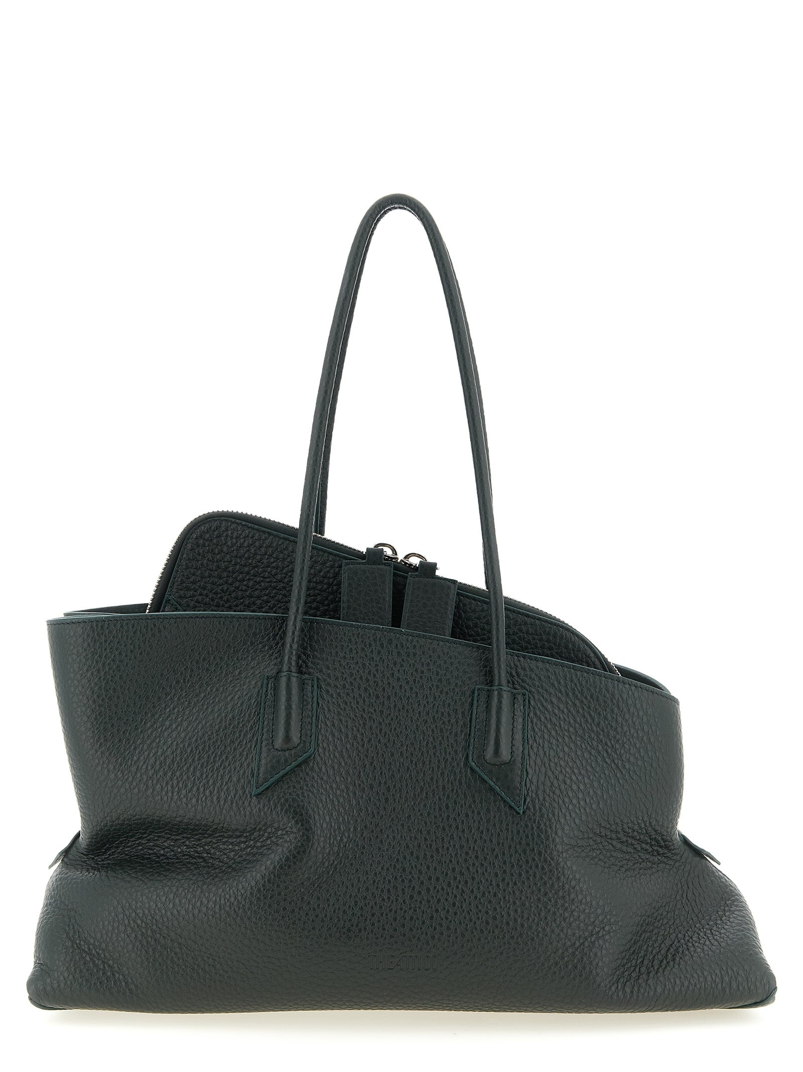 Bicolor Calfskin Shoulder Bag