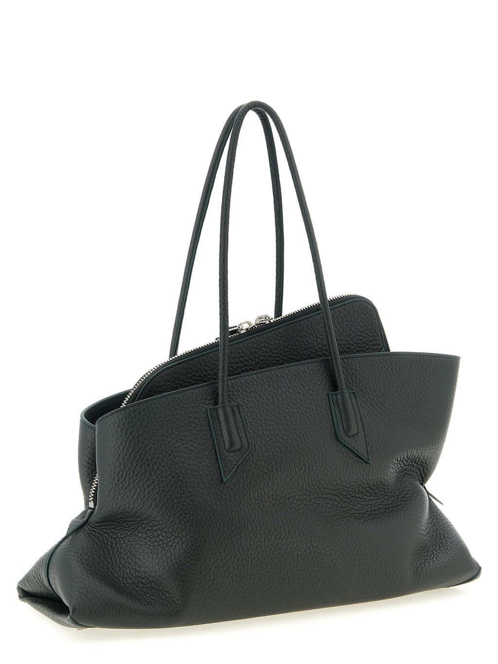 Bicolor Calfskin Shoulder Bag