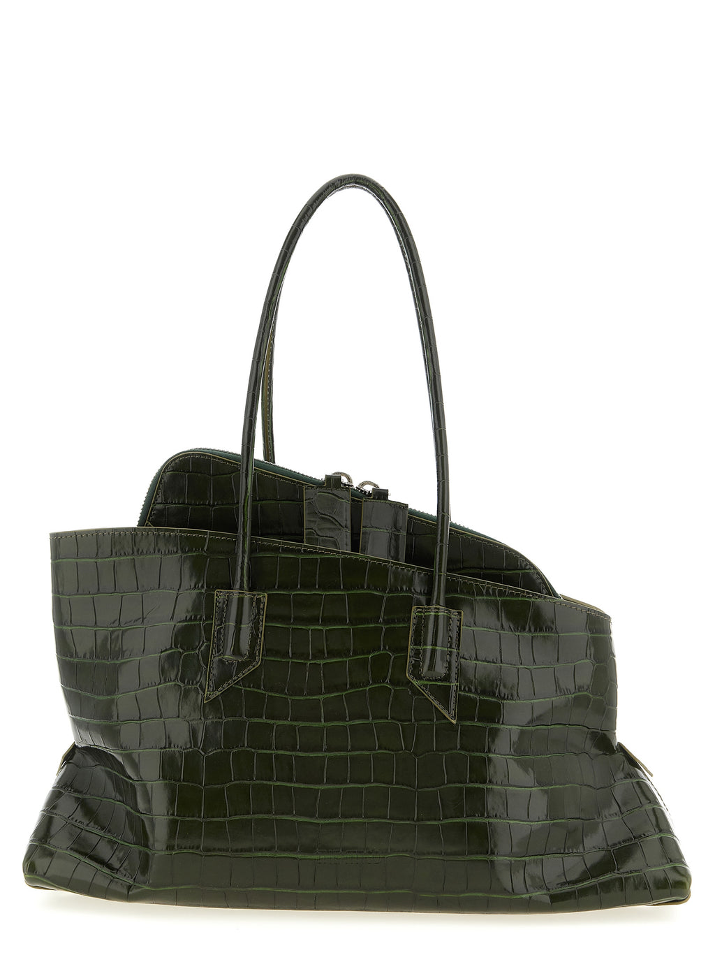 Bicolor Calfskin Shoulder Bag
