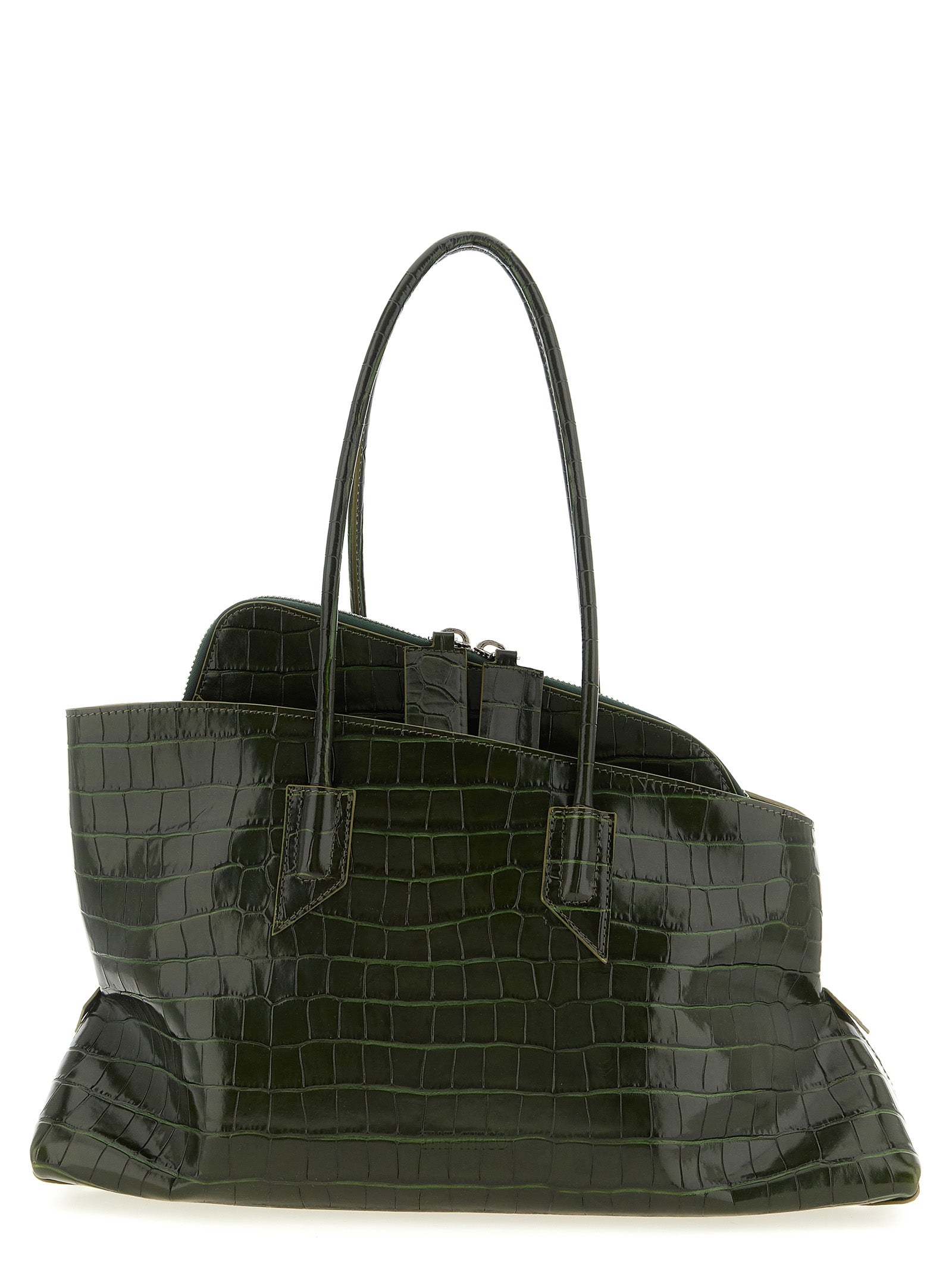 Bicolor Calfskin Shoulder Bag